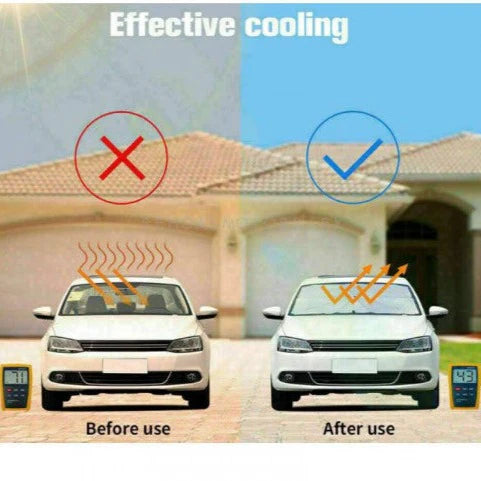 ✨Universal size Foldable Reflective Car Umbrella for Sun Heat Protection