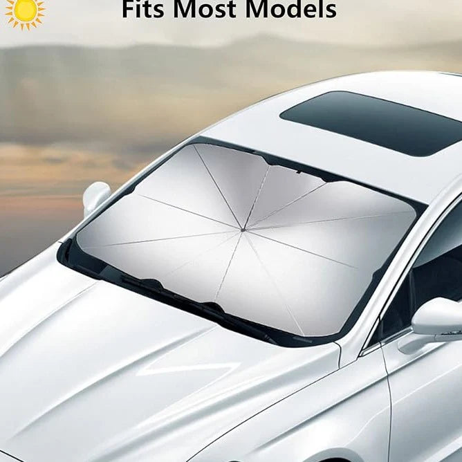✨Universal size Foldable Reflective Car Umbrella for Sun Heat Protection