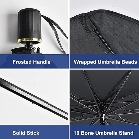 ✨Universal size Foldable Reflective Car Umbrella for Sun Heat Protection
