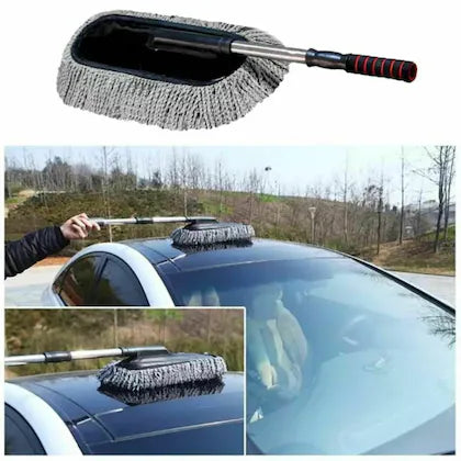 Super Soft Microfiber Car Duster Exterior with Extendable Handle, Car Brush Duster for Car Cleaning Dusting