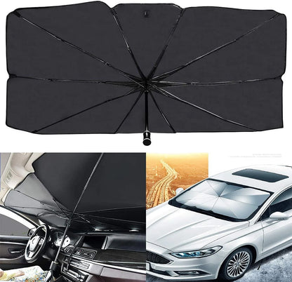 ✨Universal size Foldable Reflective Car Umbrella for Sun Heat Protection